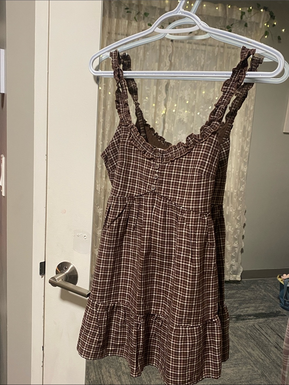 Hollister Plaid Lace-up Cami Top